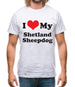 I Love My Shetland Sheepdog Mens T-Shirt