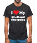 I Love My Shetland Sheepdog Mens T-Shirt