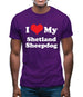 I Love My Shetland Sheepdog Mens T-Shirt