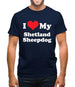 I Love My Shetland Sheepdog Mens T-Shirt