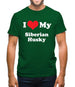 I Love My Syberian Husky Mens T-Shirt