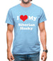 I Love My Syberian Husky Mens T-Shirt