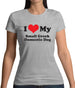 I Love My Small Greek Domestic Dog Womens T-Shirt