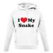 I Love My Snake unisex hoodie