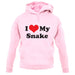 I Love My Snake unisex hoodie