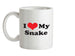 I Love My Snake Ceramic Mug
