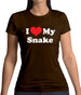 I Love My Snake Womens T-Shirt