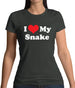 I Love My Snake Womens T-Shirt