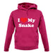 I Love My Snake unisex hoodie