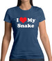 I Love My Snake Womens T-Shirt