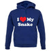 I Love My Snake unisex hoodie