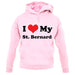 I Love My St Bernard unisex hoodie