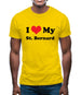 I Love My St Bernard Mens T-Shirt