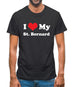 I Love My St Bernard Mens T-Shirt