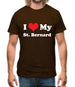 I Love My St Bernard Mens T-Shirt