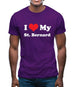 I Love My St Bernard Mens T-Shirt