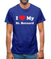 I Love My St Bernard Mens T-Shirt