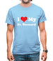 I Love My St Bernard Mens T-Shirt