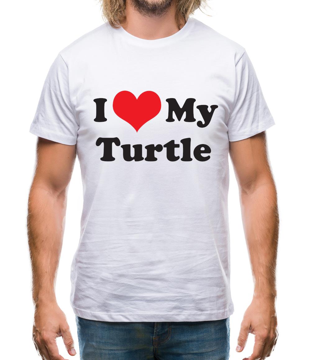 I Love My Turtle Mens T-Shirt