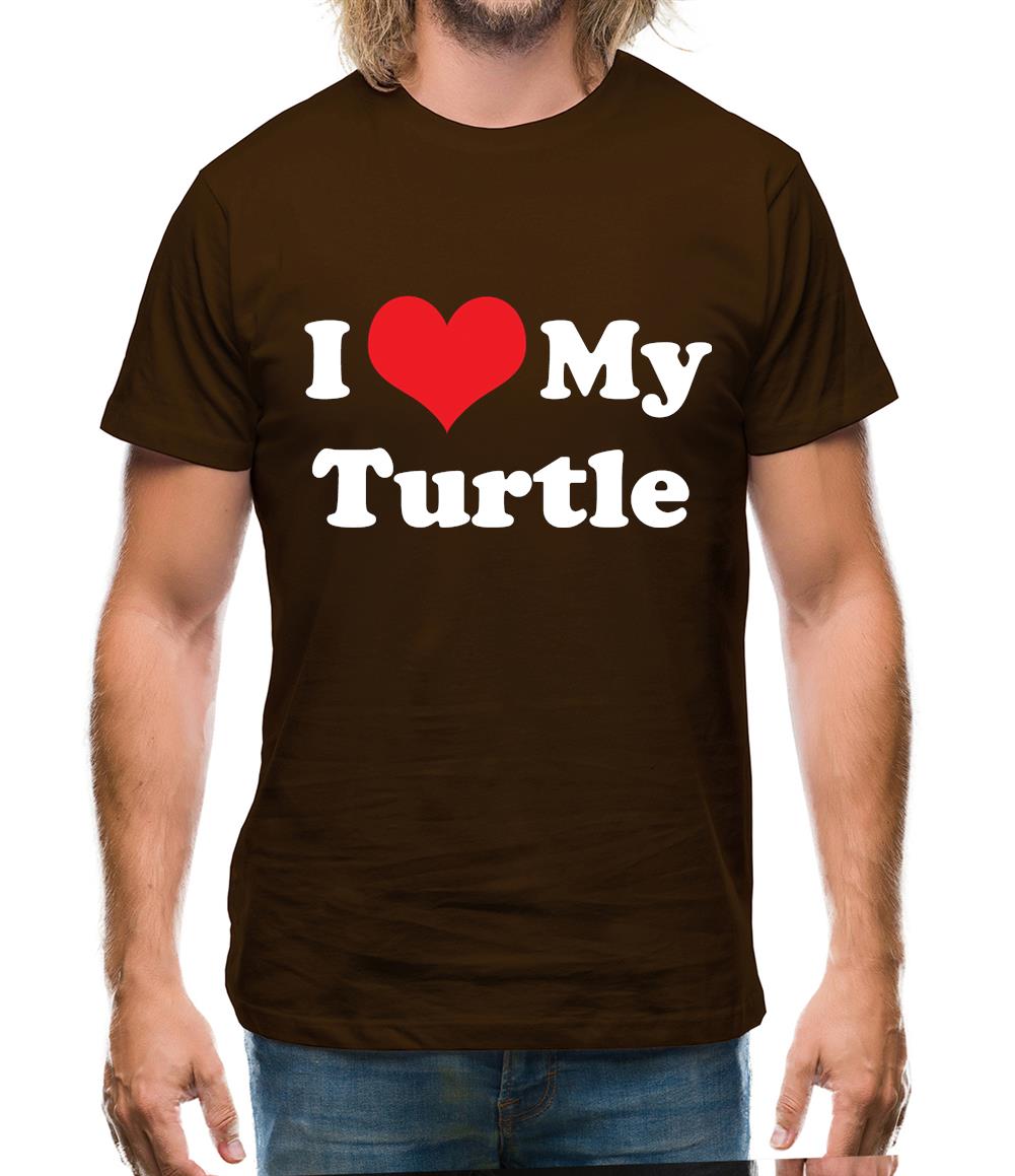 I Love My Turtle Mens T-Shirt