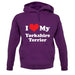I Love My Yorkshire Terrier unisex hoodie