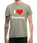 I Love Painting Mens T-Shirt