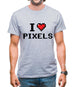 I Love Pixels Mens T-Shirt