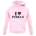 I Love Pixels unisex hoodie