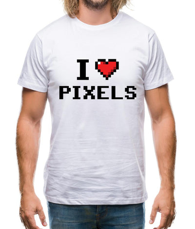 I Love Pixels Mens T-Shirt