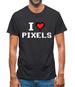 I Love Pixels Mens T-Shirt