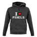 I Love Pixels unisex hoodie