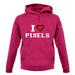 I Love Pixels unisex hoodie