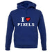 I Love Pixels unisex hoodie