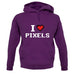 I Love Pixels unisex hoodie