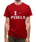 I Love Pixels Mens T-Shirt