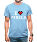 I Love Pixels Mens T-Shirt