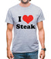 I Love Steak Mens T-Shirt