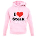 I Love Steak unisex hoodie