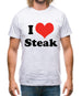I Love Steak Mens T-Shirt