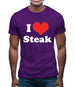 I Love Steak Mens T-Shirt