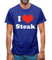 I Love Steak Mens T-Shirt