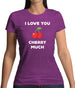 I Love You Cherry Much Womens T-Shirt