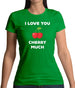 I Love You Cherry Much Womens T-Shirt