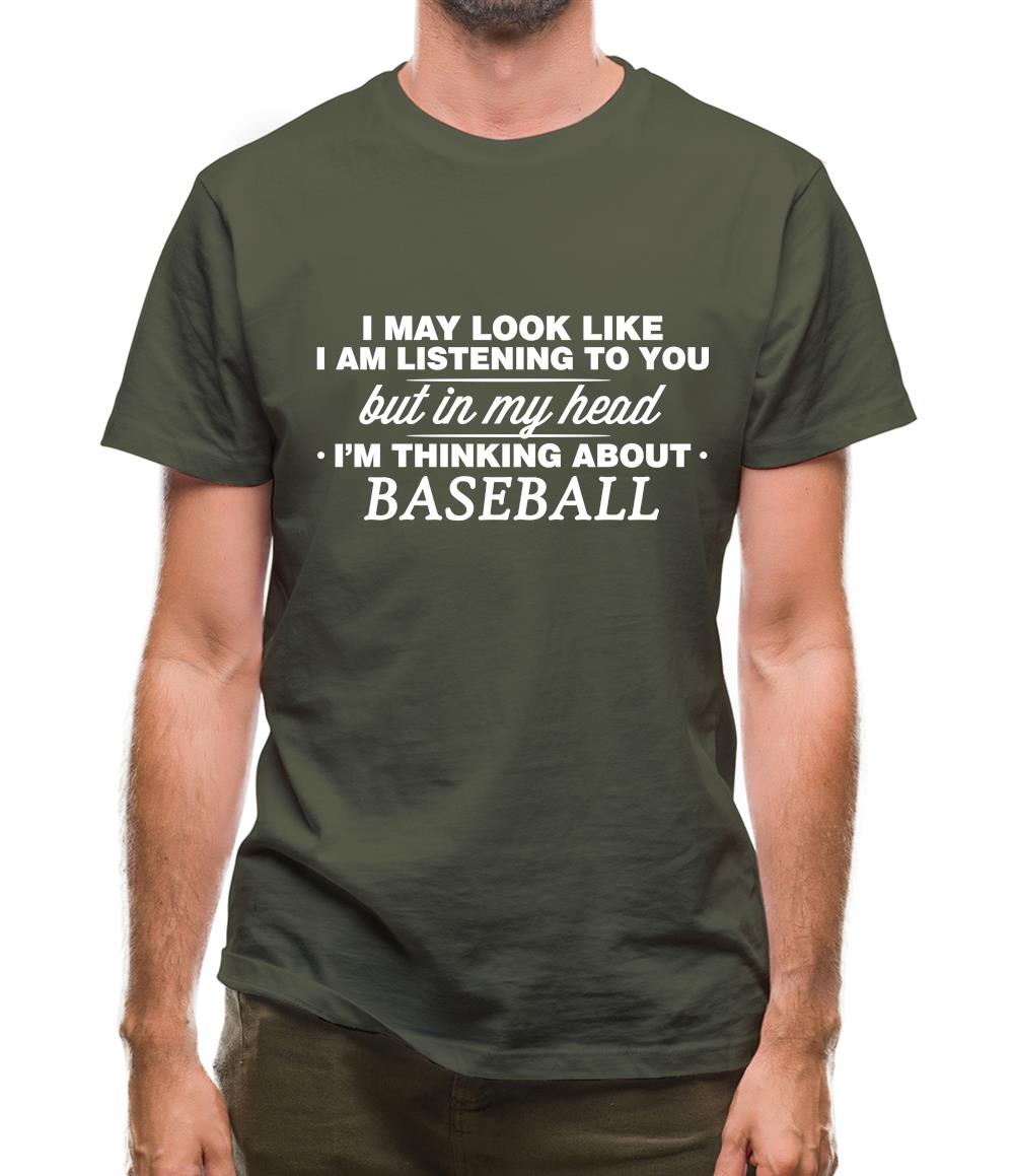 In My Head I'm Baseball Mens T-Shirt