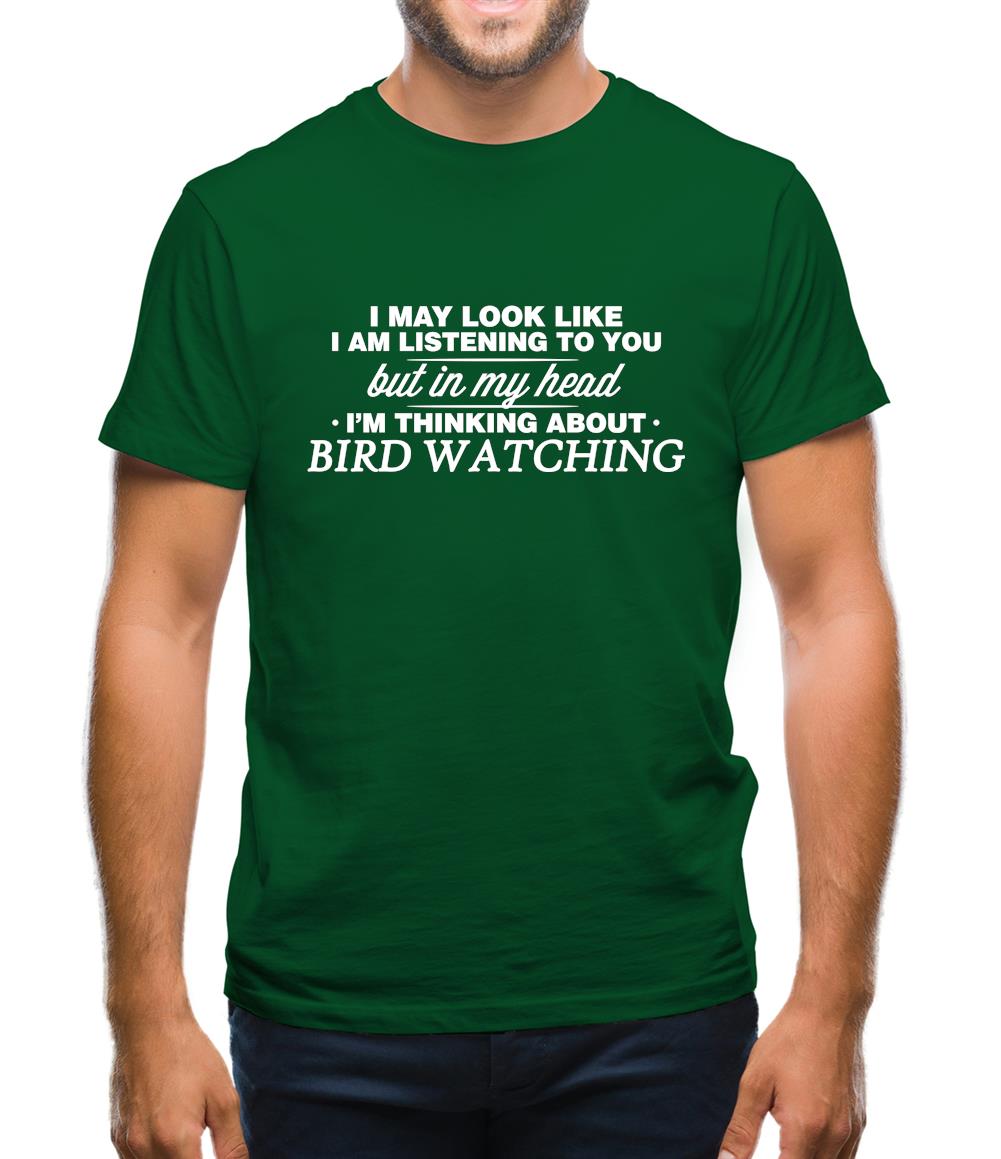 In My Head I'm Bird Watching Mens T-Shirt