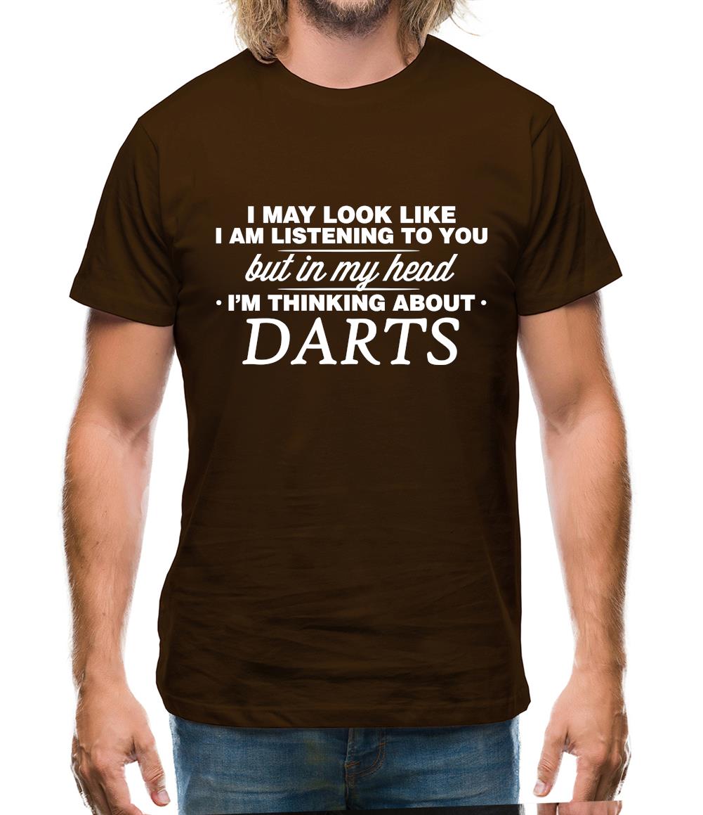 In My Head I'm Darts Mens T-Shirt