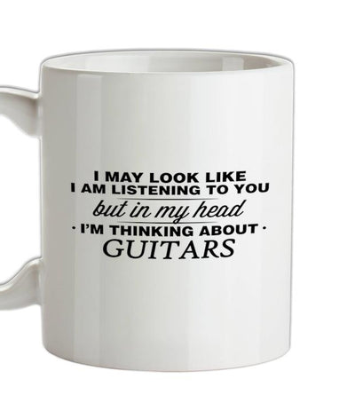 In My Head I'm Guitars Ceramic Mug