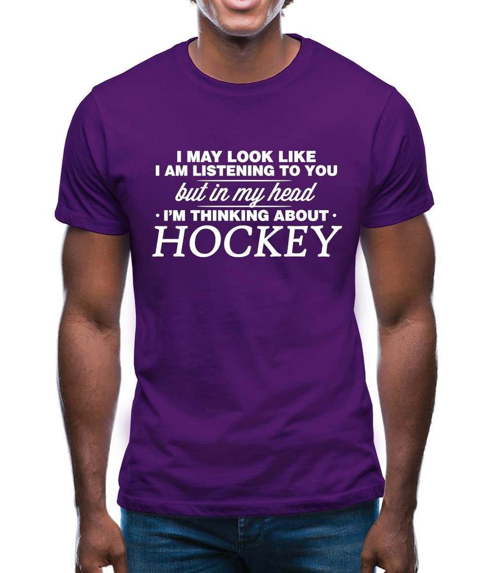 In My Head I'm Hockey Mens T-Shirt