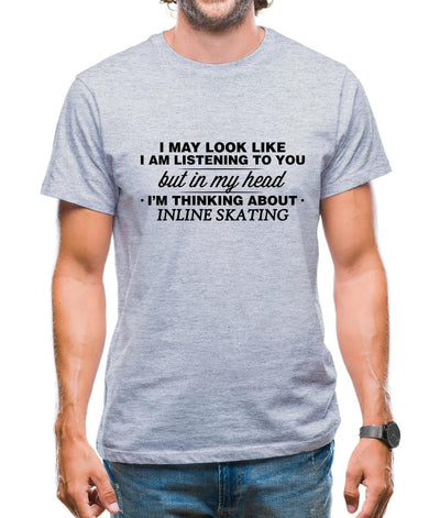 In My Head I'm Inline Skating Mens T-Shirt