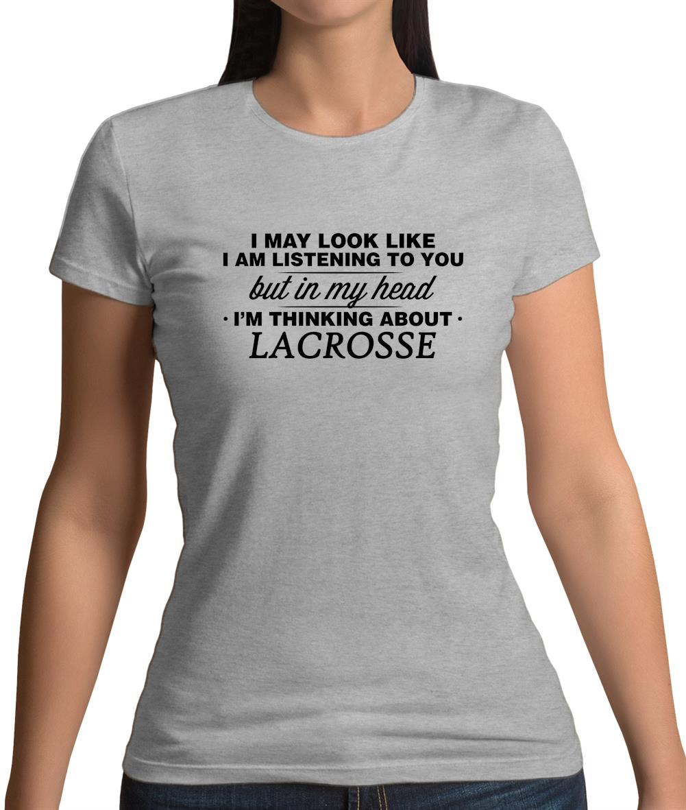 In My Head I'm Lacrosse Womens T-Shirt